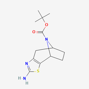 molecular formula C13H19N3O2S B15224109 tert-Butyl 2-amino-5,6,7,8-tetrahydro-4H-5,8-epiminocyclohepta[d]thiazole-9-carboxylate 