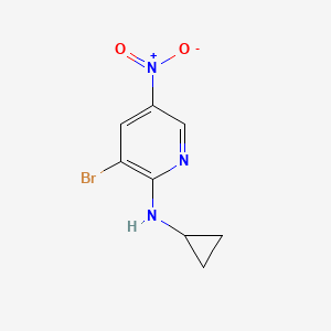 molecular formula C8H8BrN3O2 B1522411 3-Bromo-N-cyclopropyl-5-nitropyridin-2-amine CAS No. 1065074-85-2