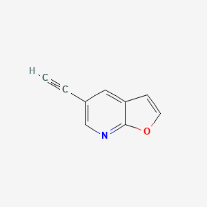 molecular formula C9H5NO B15224142 5-Ethynylfuro[2,3-b]pyridine 