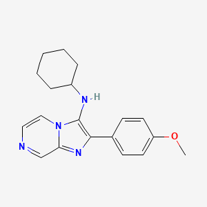 N-cyclohexyl-2-(4-methoxyphenyl)imidazo[1,2-a]pyrazin-3-amine