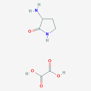 molecular formula C6H10N2O5 B15224171 3-Aminopyrrolidin-2-one oxalate 