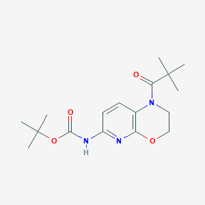 tert-Butyl (1-pivaloyl-2,3-dihydro-1H-pyrido[2,3-b][1,4]oxazin-6-yl)carbamate