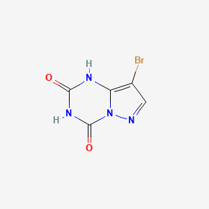 molecular formula C5H3BrN4O2 B15224203 8-Bromo-1H-pyraZolo[1,5-a][1,3,5]triaZine-2,4-dione 