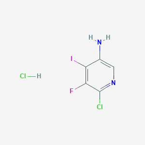 molecular formula C5H4Cl2FIN2 B15224213 6-Chloro-5-fluoro-4-iodopyridin-3-amine hydrochloride 