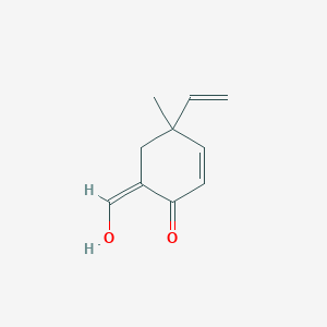 molecular formula C10H12O2 B15224222 (Z)-6-(Hydroxymethylene)-4-methyl-4-vinylcyclohex-2-en-1-one 