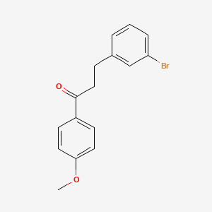molecular formula C16H15BrO2 B1522423 3-(3-Bromophenyl)-1-(4-methoxyphenyl)propan-1-one CAS No. 898782-06-4