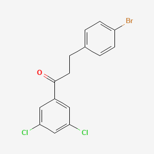 molecular formula C15H11BrCl2O B1522424 3-(4-Bromophenyl)-1-(3,5-dichlorophenyl)propan-1-one CAS No. 898761-94-9