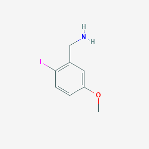 molecular formula C8H10INO B15224248 (2-Iodo-5-methoxyphenyl)methanamine 