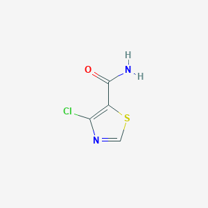 molecular formula C4H3ClN2OS B15224276 4-Chlorothiazole-5-carboxamide 