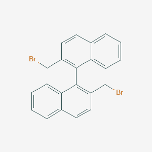 molecular formula C22H16Br2 B152243 2-(Bromomethyl)-1-[2-(bromomethyl)naphthalen-1-yl]naphthalene CAS No. 86631-56-3