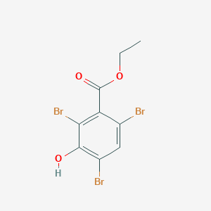 molecular formula C9H7Br3O3 B15224302 Ethyl 2,4,6-tribromo-3-hydroxybenzoate 