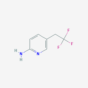 molecular formula C7H7F3N2 B15224309 5-(2,2,2-Trifluoroethyl)pyridin-2-amine 