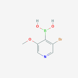 molecular formula C6H7BBrNO3 B1522431 3-溴-5-甲氧基吡啶-4-硼酸 CAS No. 612845-45-1