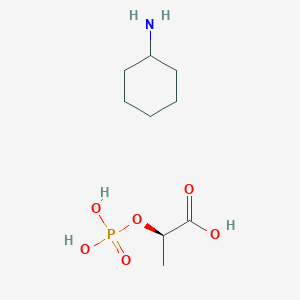 molecular formula C9H20NO6P B15224318 Cyclohexanamine (R)-2-(phosphonooxy)propanoate 