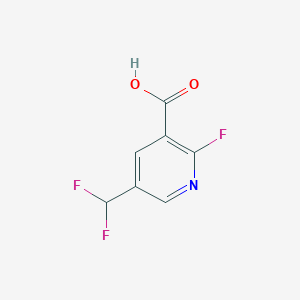 molecular formula C7H4F3NO2 B15224322 5-(Difluoromethyl)-2-fluoronicotinic acid 