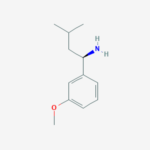 molecular formula C12H19NO B15224326 (R)-1-(3-Methoxyphenyl)-3-methylbutan-1-amine 