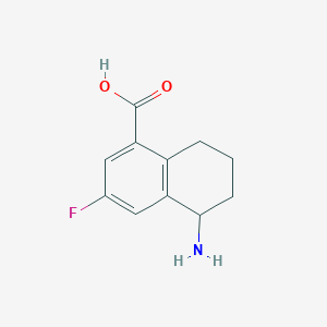 5-Amino-3-fluoro-5,6,7,8-tetrahydronaphthalene-1-carboxylic acid hydrochloride