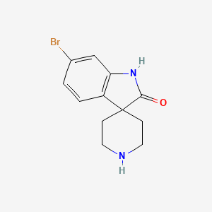 molecular formula C12H13BrN2O B1522435 6-Bromospiro[indoline-3,4'-piperidin]-2-one CAS No. 1160248-48-5