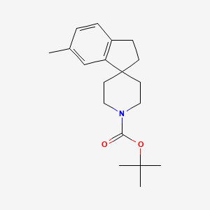 molecular formula C19H27NO2 B1522439 tert-Butyl 6-methyl-2,3-dihydrospiro[indene-1,4'-piperidine]-1'-carboxylate CAS No. 1160247-36-8
