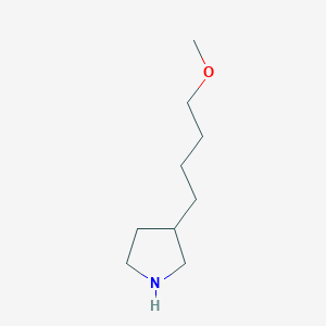 molecular formula C9H19NO B15224397 3-(4-Methoxybutyl)pyrrolidine CAS No. 1220030-79-4