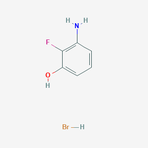 molecular formula C6H7BrFNO B15224436 3-Amino-2-fluorophenol hydrobromide 