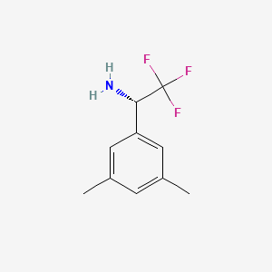 molecular formula C10H12F3N B15224448 (S)-1-(3,5-Dimethylphenyl)-2,2,2-trifluoroethan-1-amine 