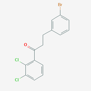 molecular formula C15H11BrCl2O B1522445 3-(3-Bromophenyl)-1-(2,3-dichlorophenyl)propan-1-one CAS No. 898760-67-3