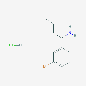 molecular formula C10H15BrClN B15224454 1-(3-Bromophenyl)butan-1-amine hydrochloride 