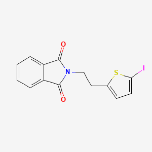 molecular formula C14H10INO2S B15224500 2-(2-(5-Iodothiophen-2-yl)ethyl)isoindoline-1,3-dione 