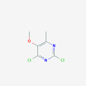 molecular formula C6H6Cl2N2O B15224501 2,4-Dichloro-5-methoxy-6-methylpyrimidine 