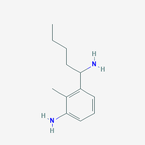 molecular formula C12H20N2 B15224506 3-(1-Aminopentyl)-2-methylaniline 