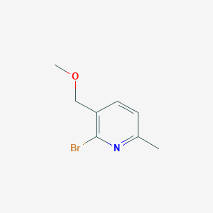 molecular formula C8H10BrNO B15224519 2-Bromo-3-(methoxymethyl)-6-methylpyridine 