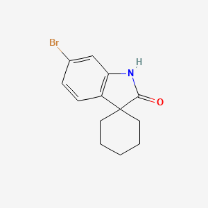 molecular formula C13H14BrNO B1522452 6'-溴-1',2'-二氢螺[环己烷-1,3'-吲哚]-2'-酮 CAS No. 1190866-02-4