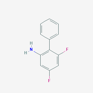 molecular formula C12H9F2N B15224523 4,6-Difluoro-[1,1'-biphenyl]-2-amine 