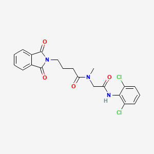 N-[2-(2,6-dichloroanilino)-2-oxoethyl]-4-(1,3-dioxoisoindol-2-yl)-N-methylbutanamide