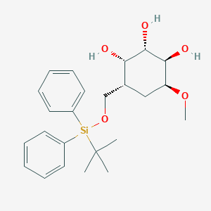 molecular formula C24H34O5Si B15224547 (1R,2S,3S,4R,6S)-4-(((tert-Butyldiphenylsilyl)oxy)methyl)-6-methoxycyclohexane-1,2,3-triol 