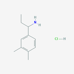 molecular formula C11H18ClN B1522456 1-(3,4-Dimethylphenyl)propan-1-amine hydrochloride CAS No. 1268990-99-3