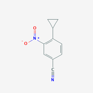 molecular formula C10H8N2O2 B15224564 4-Cyclopropyl-3-nitrobenzonitrile 