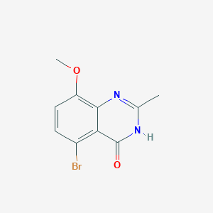 molecular formula C10H9BrN2O2 B15224589 5-Bromo-8-methoxy-2-methylquinazolin-4(3H)-one 