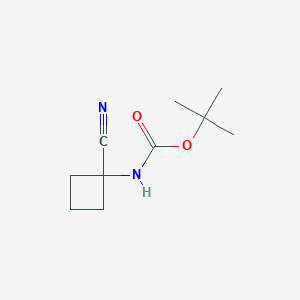 molecular formula C10H16N2O2 B1522459 叔丁基 N-(1-氰基环丁基)氨基甲酸酯 CAS No. 1251923-90-6