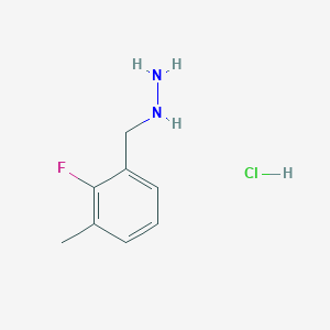 molecular formula C8H12ClFN2 B15224605 (2-Fluoro-3-methylbenzyl)hydrazine hydrochloride 