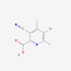 molecular formula C9H7BrN2O2 B1522464 5-Bromo-3-cyano-4,6-dimethyl-2-pyridinecarboxylic acid CAS No. 1221792-64-8