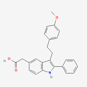 2-(3-(4-Methoxyphenethyl)-2-phenyl-1H-indol-5-yl)acetic acid