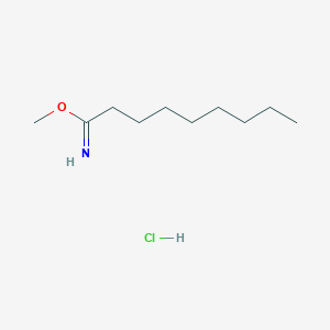 molecular formula C10H22ClNO B15224684 Methyl nonanimidate hydrochloride 