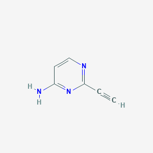 molecular formula C6H5N3 B15224698 2-Ethynylpyrimidin-4-amine 