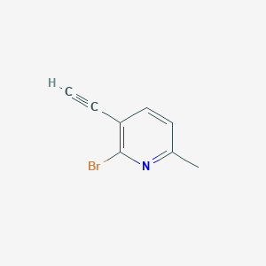 molecular formula C8H6BrN B15224713 2-Bromo-3-ethynyl-6-methylpyridine 