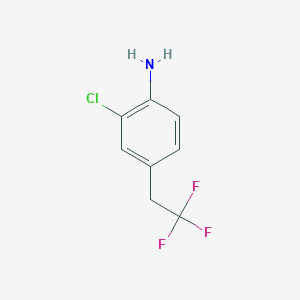 molecular formula C8H7ClF3N B15224724 2-Chloro-4-(2,2,2-trifluoroethyl)aniline 