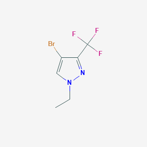 molecular formula C6H6BrF3N2 B1522473 4-Bromo-1-ethyl-3-(trifluoromethyl)pyrazole CAS No. 1245772-68-2