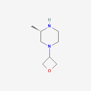 molecular formula C8H16N2O B15224732 (S)-3-methyl-1-(oxetan-3-yl)piperazine 