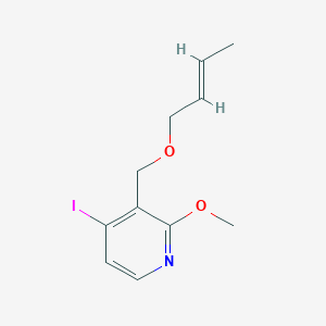 molecular formula C11H14INO2 B15224736 (E)-3-((But-2-en-1-yloxy)methyl)-4-iodo-2-methoxypyridine CAS No. 158669-27-3